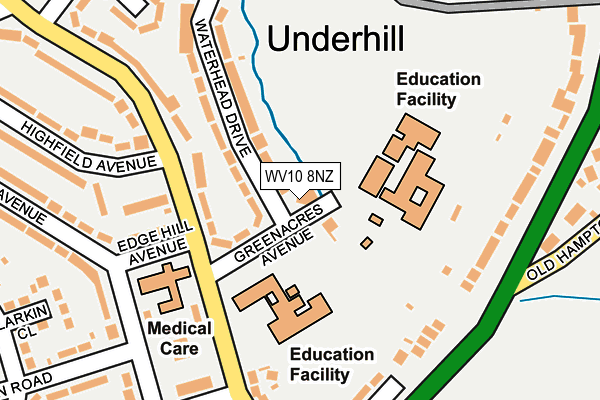WV10 8NZ map - OS OpenMap – Local (Ordnance Survey) WV10 8NZ map - OS OpenMap – Local (Ordnance Survey)