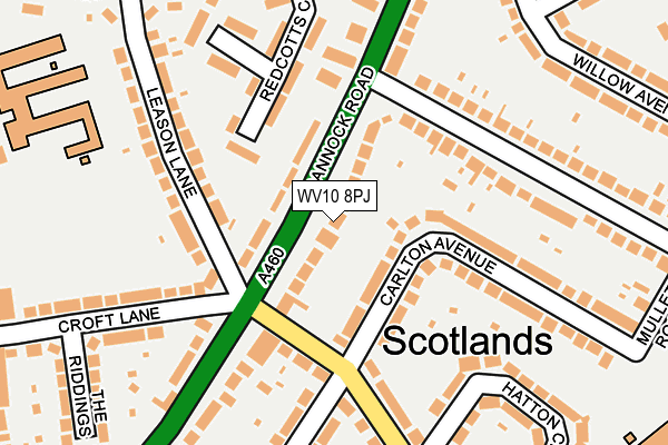 WV10 8PJ map - OS OpenMap – Local (Ordnance Survey) WV10 8PJ map - OS OpenMap – Local (Ordnance Survey)