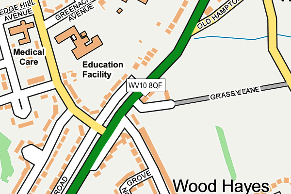 WV10 8QF map - OS OpenMap – Local (Ordnance Survey)