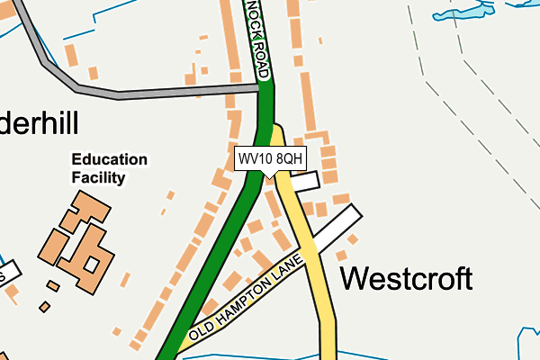 WV10 8QH map - OS OpenMap – Local (Ordnance Survey) WV10 8QH map - OS OpenMap – Local (Ordnance Survey)