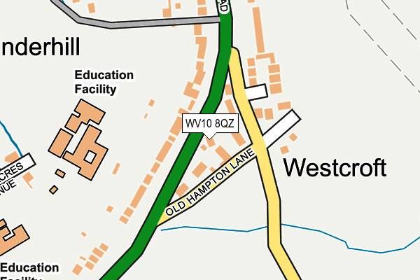 WV10 8QZ map - OS OpenMap – Local (Ordnance Survey) WV10 8QZ map - OS OpenMap – Local (Ordnance Survey)
