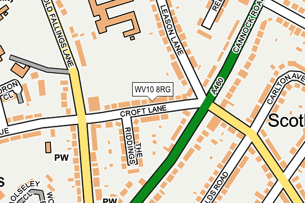 WV10 8RG map - OS OpenMap – Local (Ordnance Survey) WV10 8RG map - OS OpenMap – Local (Ordnance Survey)