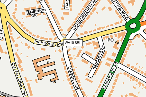 WV10 8RL map - OS OpenMap – Local (Ordnance Survey) WV10 8RL map - OS OpenMap – Local (Ordnance Survey)