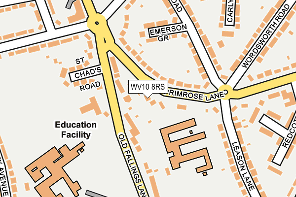 WV10 8RS map - OS OpenMap – Local (Ordnance Survey)