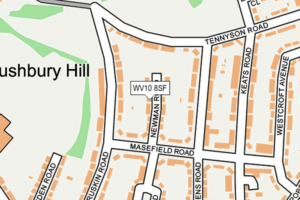 WV10 8SF map - OS OpenMap – Local (Ordnance Survey)