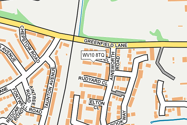 WV10 8TQ map - OS OpenMap – Local (Ordnance Survey) WV10 8TQ map - OS OpenMap – Local (Ordnance Survey)