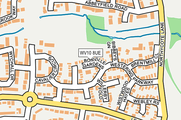 WV10 8UE map - OS OpenMap – Local (Ordnance Survey) WV10 8UE map - OS OpenMap – Local (Ordnance Survey)