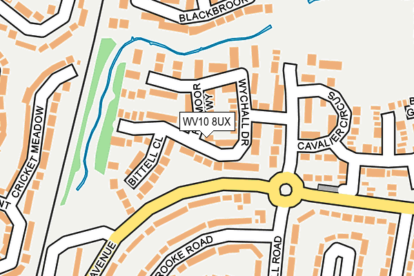 WV10 8UX map - OS OpenMap – Local (Ordnance Survey) WV10 8UX map - OS OpenMap – Local (Ordnance Survey)
