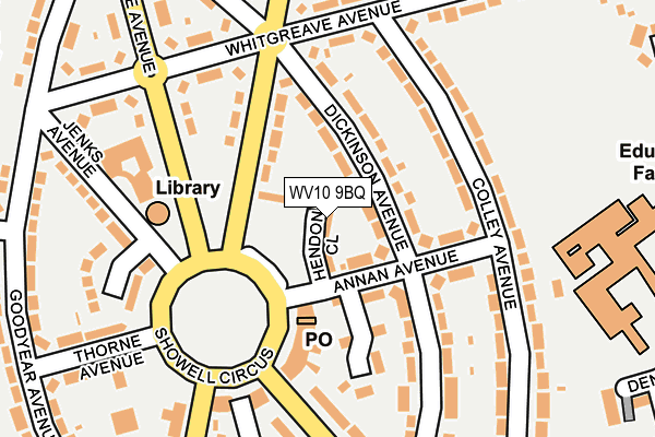 WV10 9BQ map - OS OpenMap – Local (Ordnance Survey) WV10 9BQ map - OS OpenMap – Local (Ordnance Survey)