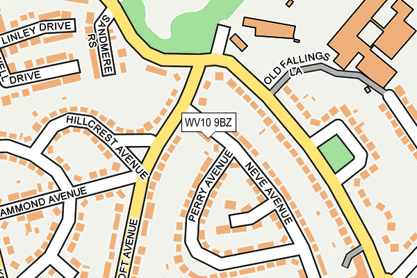 WV10 9BZ map - OS OpenMap – Local (Ordnance Survey) WV10 9BZ map - OS OpenMap – Local (Ordnance Survey)