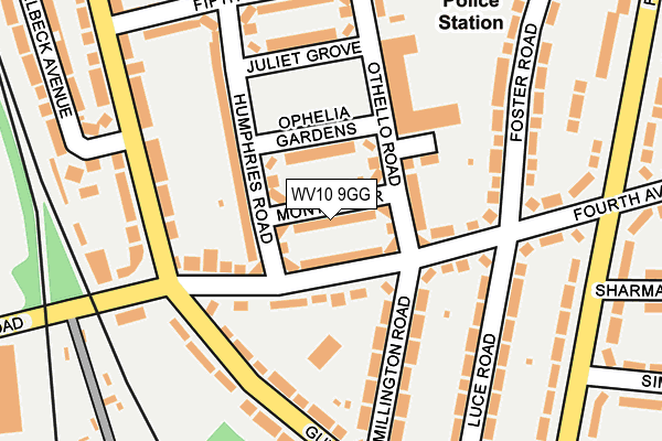 WV10 9GG map - OS OpenMap – Local (Ordnance Survey) WV10 9GG map - OS OpenMap – Local (Ordnance Survey)