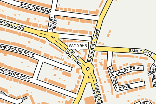 WV10 9HB map - OS OpenMap – Local (Ordnance Survey) WV10 9HB map - OS OpenMap – Local (Ordnance Survey)