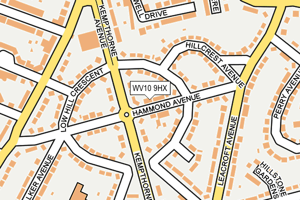 WV10 9HX map - OS OpenMap – Local (Ordnance Survey) WV10 9HX map - OS OpenMap – Local (Ordnance Survey)
