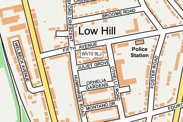 WV10 9LJ map - OS OpenMap – Local (Ordnance Survey) WV10 9LJ map - OS OpenMap – Local (Ordnance Survey)