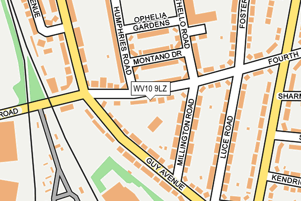 WV10 9LZ map - OS OpenMap – Local (Ordnance Survey) WV10 9LZ map - OS OpenMap – Local (Ordnance Survey)