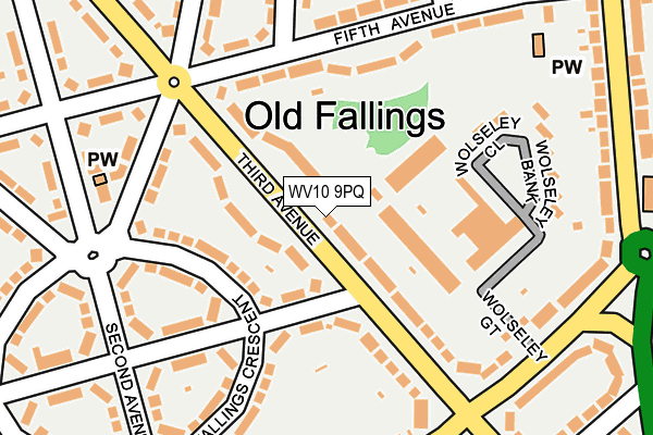 WV10 9PQ map - OS OpenMap – Local (Ordnance Survey)