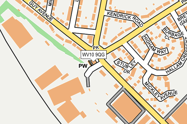 WV10 9QG map - OS OpenMap – Local (Ordnance Survey) WV10 9QG map - OS OpenMap – Local (Ordnance Survey)