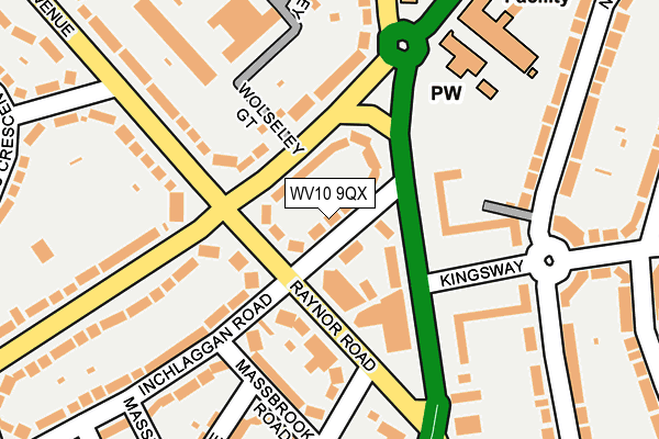 WV10 9QX map - OS OpenMap – Local (Ordnance Survey) WV10 9QX map - OS OpenMap – Local (Ordnance Survey)