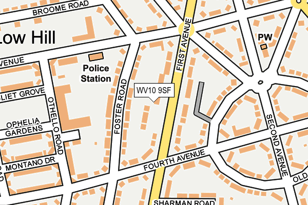 WV10 9SF map - OS OpenMap – Local (Ordnance Survey) WV10 9SF map - OS OpenMap – Local (Ordnance Survey)