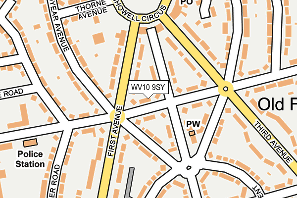 WV10 9SY map - OS OpenMap – Local (Ordnance Survey) WV10 9SY map - OS OpenMap – Local (Ordnance Survey)