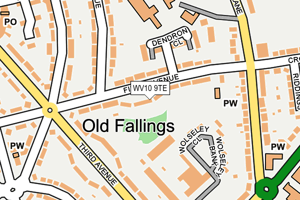 WV10 9TE map - OS OpenMap – Local (Ordnance Survey) WV10 9TE map - OS OpenMap – Local (Ordnance Survey)