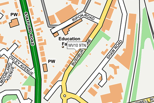WV10 9TN map - OS OpenMap – Local (Ordnance Survey) WV10 9TN map - OS OpenMap – Local (Ordnance Survey)