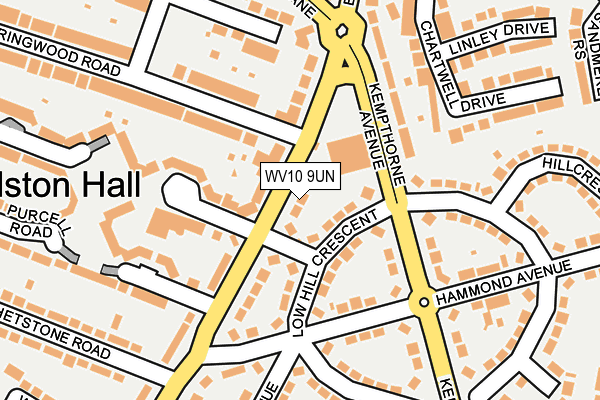 WV10 9UN map - OS OpenMap – Local (Ordnance Survey) WV10 9UN map - OS OpenMap – Local (Ordnance Survey)