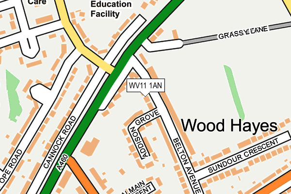 WV11 1AN map - OS OpenMap – Local (Ordnance Survey) WV11 1AN map - OS OpenMap – Local (Ordnance Survey)