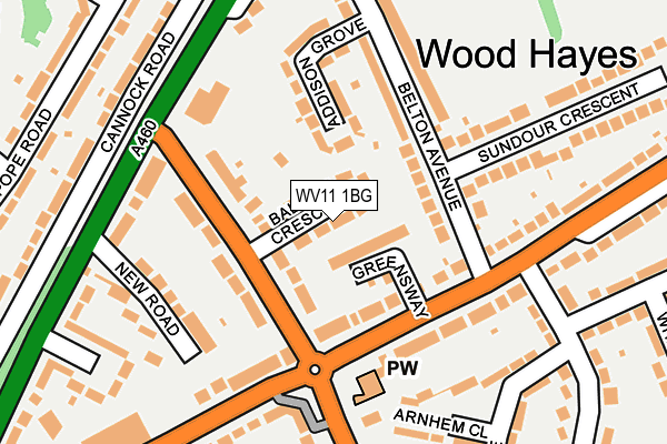 WV11 1BG map - OS OpenMap – Local (Ordnance Survey)