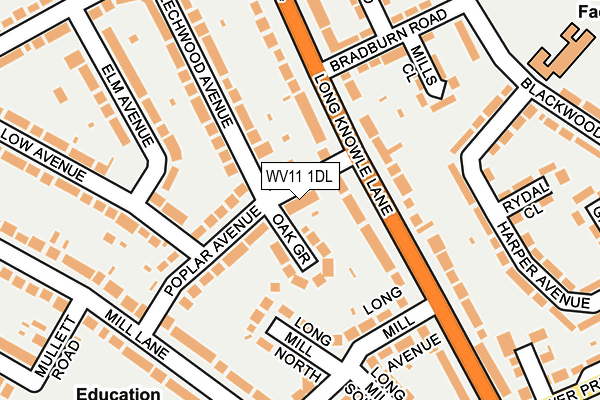 WV11 1DL map - OS OpenMap – Local (Ordnance Survey) WV11 1DL map - OS OpenMap – Local (Ordnance Survey)