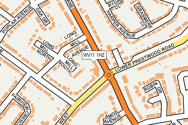 WV11 1HZ map - OS OpenMap – Local (Ordnance Survey) WV11 1HZ map - OS OpenMap – Local (Ordnance Survey)
