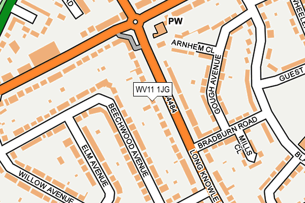 WV11 1JG map - OS OpenMap – Local (Ordnance Survey) WV11 1JG map - OS OpenMap – Local (Ordnance Survey)