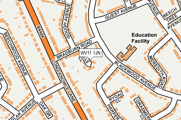 WV11 1JN map - OS OpenMap – Local (Ordnance Survey) WV11 1JN map - OS OpenMap – Local (Ordnance Survey)