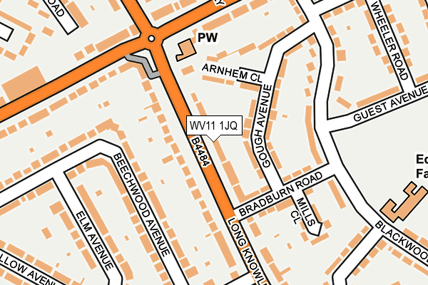 WV11 1JQ map - OS OpenMap – Local (Ordnance Survey) WV11 1JQ map - OS OpenMap – Local (Ordnance Survey)