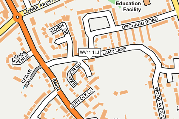WV11 1LJ map - OS OpenMap – Local (Ordnance Survey) WV11 1LJ map - OS OpenMap – Local (Ordnance Survey)