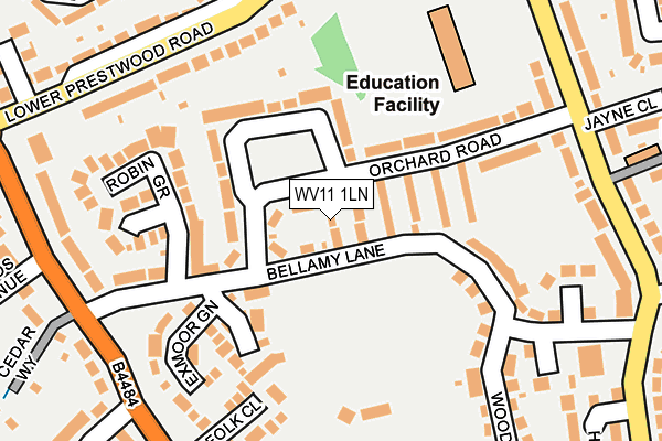WV11 1LN map - OS OpenMap – Local (Ordnance Survey) WV11 1LN map - OS OpenMap – Local (Ordnance Survey)