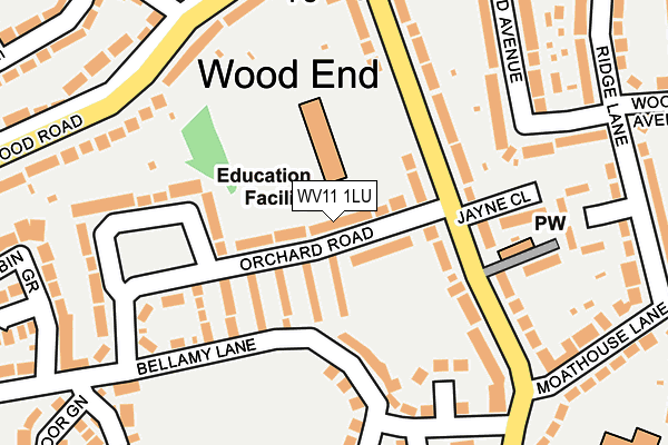 WV11 1LU map - OS OpenMap – Local (Ordnance Survey) WV11 1LU map - OS OpenMap – Local (Ordnance Survey)