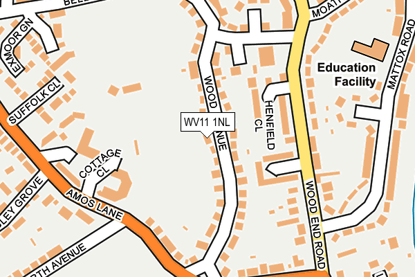 WV11 1NL map - OS OpenMap – Local (Ordnance Survey) WV11 1NL map - OS OpenMap – Local (Ordnance Survey)
