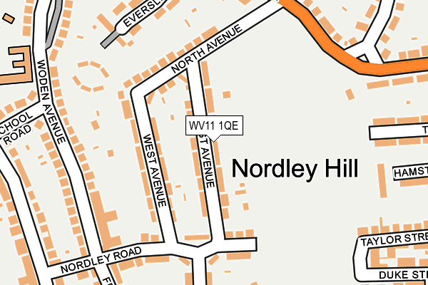 WV11 1QE map - OS OpenMap – Local (Ordnance Survey)