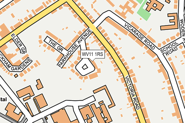 WV11 1RS map - OS OpenMap – Local (Ordnance Survey) WV11 1RS map - OS OpenMap – Local (Ordnance Survey)