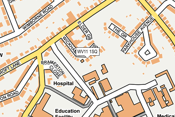 WV11 1SQ map - OS OpenMap – Local (Ordnance Survey) WV11 1SQ map - OS OpenMap – Local (Ordnance Survey)