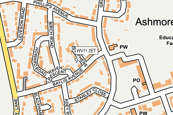 WV11 2ET map - OS OpenMap – Local (Ordnance Survey) WV11 2ET map - OS OpenMap – Local (Ordnance Survey)