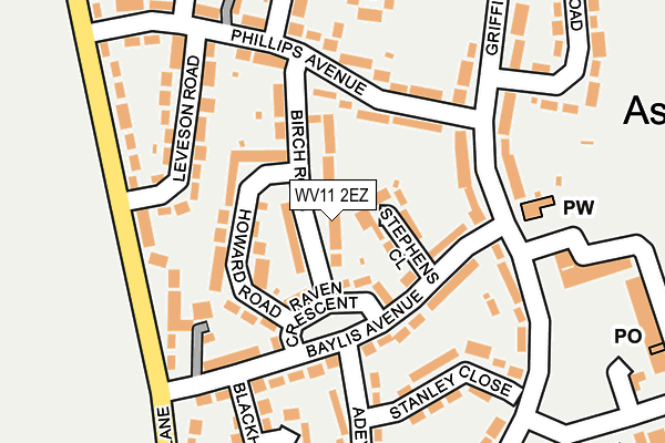 WV11 2EZ map - OS OpenMap – Local (Ordnance Survey) WV11 2EZ map - OS OpenMap – Local (Ordnance Survey)