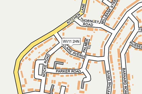 WV11 2HN map - OS OpenMap – Local (Ordnance Survey) WV11 2HN map - OS OpenMap – Local (Ordnance Survey)