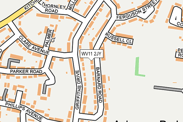WV11 2JY map - OS OpenMap – Local (Ordnance Survey) WV11 2JY map - OS OpenMap – Local (Ordnance Survey)