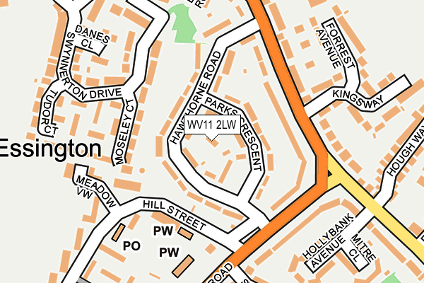 WV11 2LW map - OS OpenMap – Local (Ordnance Survey) WV11 2LW map - OS OpenMap – Local (Ordnance Survey)