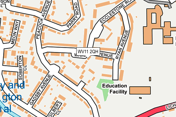 WV11 2QH map - OS OpenMap – Local (Ordnance Survey)