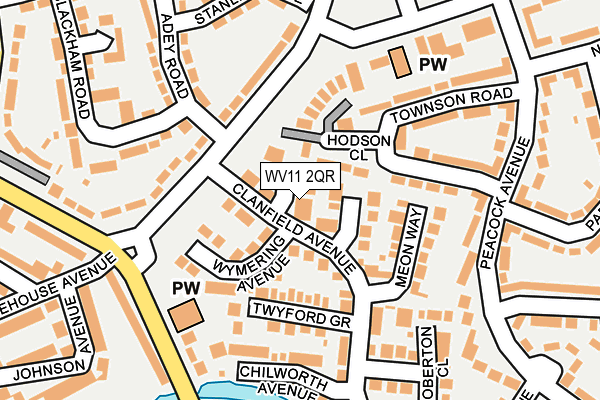 WV11 2QR map - OS OpenMap – Local (Ordnance Survey) WV11 2QR map - OS OpenMap – Local (Ordnance Survey)