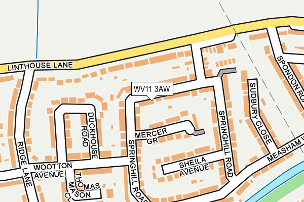 WV11 3AW map - OS OpenMap – Local (Ordnance Survey) WV11 3AW map - OS OpenMap – Local (Ordnance Survey)