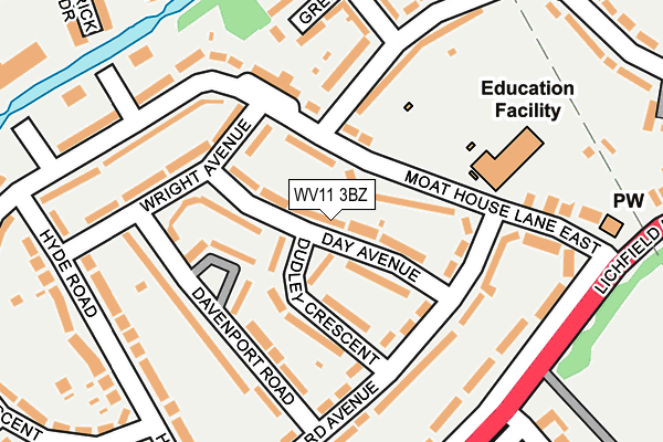 WV11 3BZ map - OS OpenMap – Local (Ordnance Survey) WV11 3BZ map - OS OpenMap – Local (Ordnance Survey)